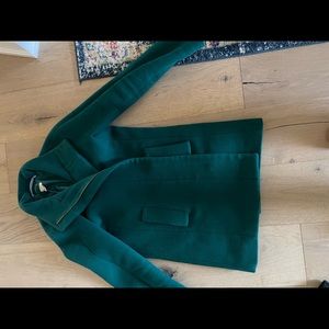 Turquoise/Green peacoat. J.Crew - Size 4. Like new